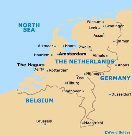 Rotterdam amsterdam mapa