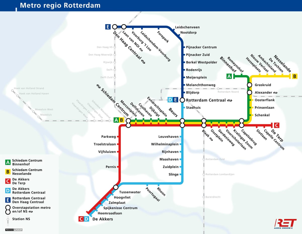 la haia metro mapa