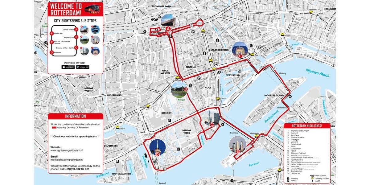 Mapa de Rotterdam bus 