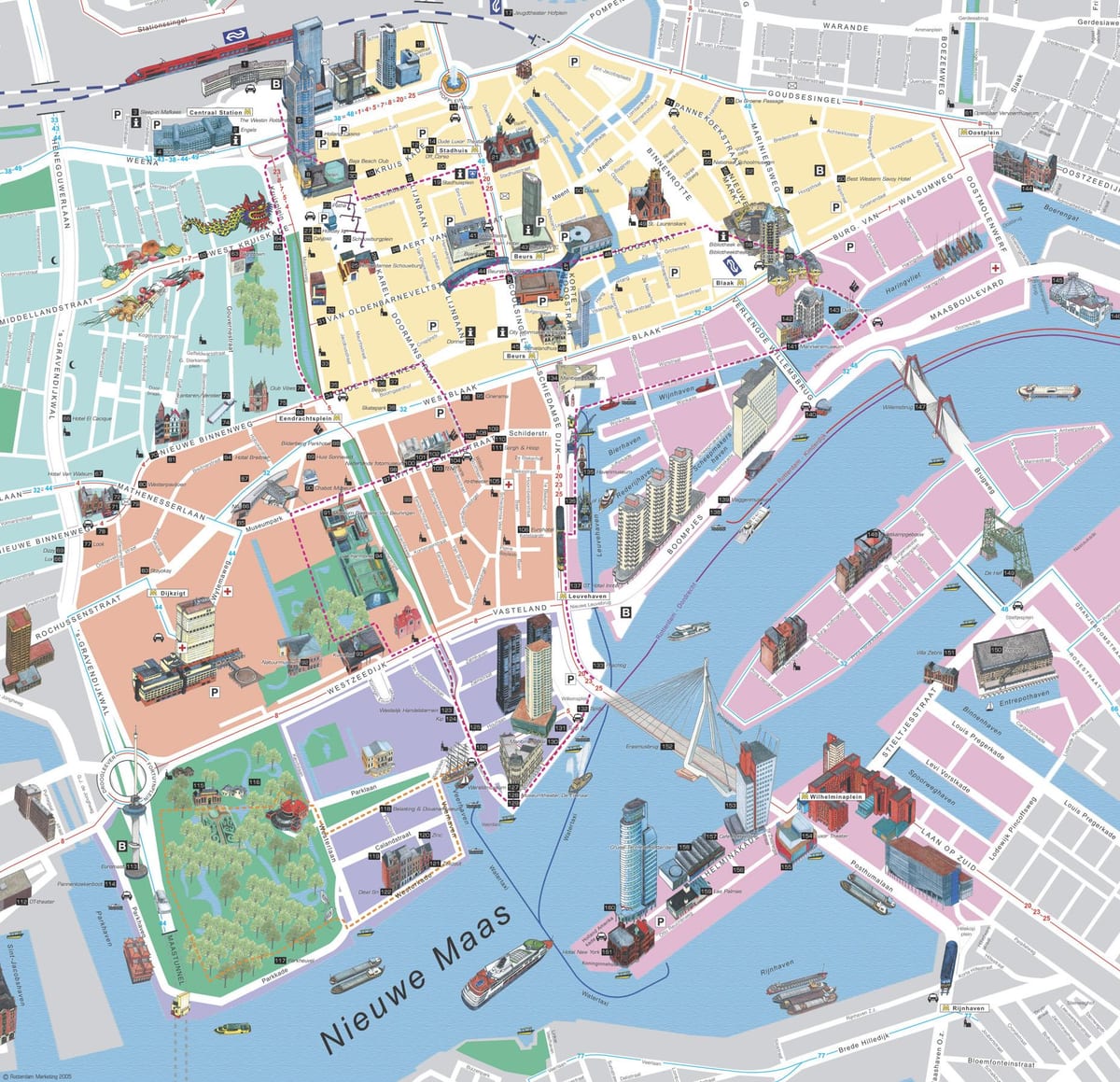 Mapa de Rotterdam fora de línia