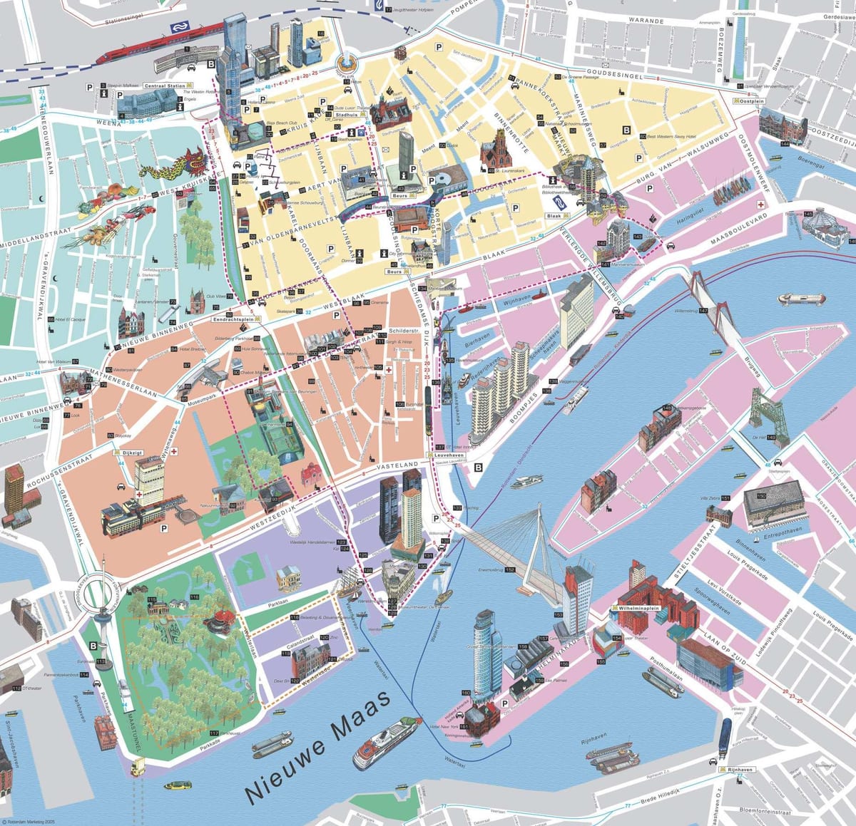 Mapa de Rotterdam turisme 