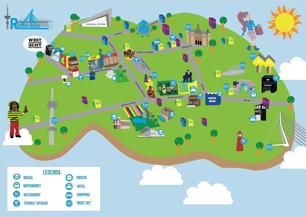 Rotterdam atraccions mapa