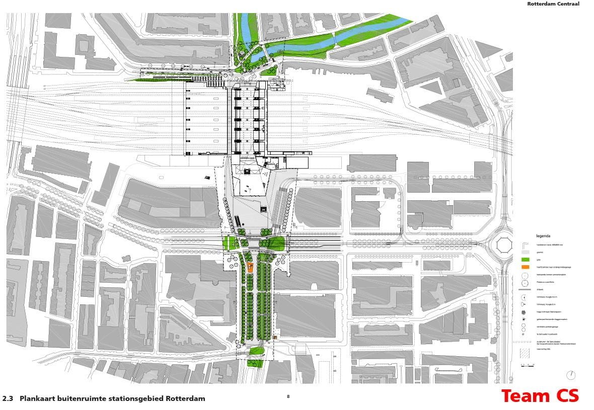 L'estació central de Rotterdam mapa