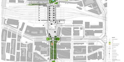 Rotterdam central de l'estació de tren mapa