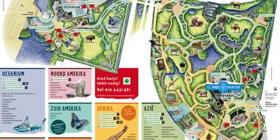 Mapa del zoo de Rotterdam 
