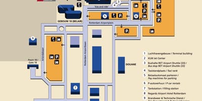 Mapa de l'aeroport de Rotterdam 