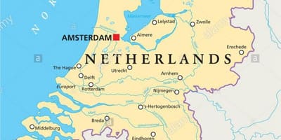Mapa de Rotterdam i amsterdam