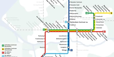 Rotterdam metro mapa