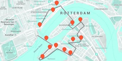 Mapa de Rotterdam arquitectura 