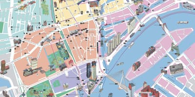 Mapa de Rotterdam atraccions turístiques 