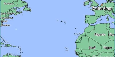 Mapa de Rotterdam en el món 