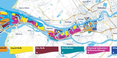 Mapa del port de Rotterdam 
